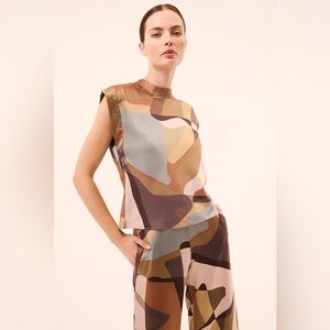 Misa Los Angeles Lucy Top- in Desert Abstract Print